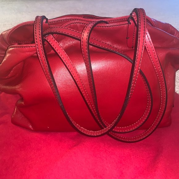NWT VALENTINO Red Petal Rosette Logo Tote - Picture 5 of 9